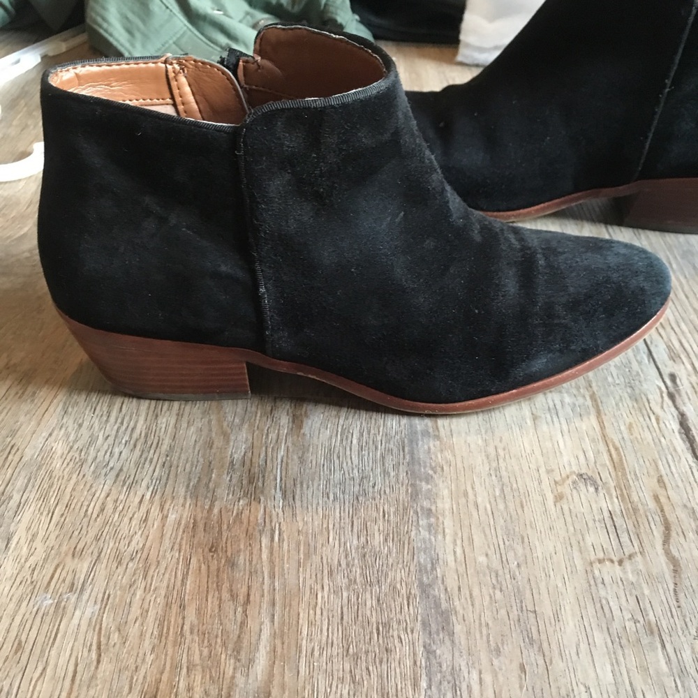 Sam Edelman Petty Black Suede Ankle Bootie
